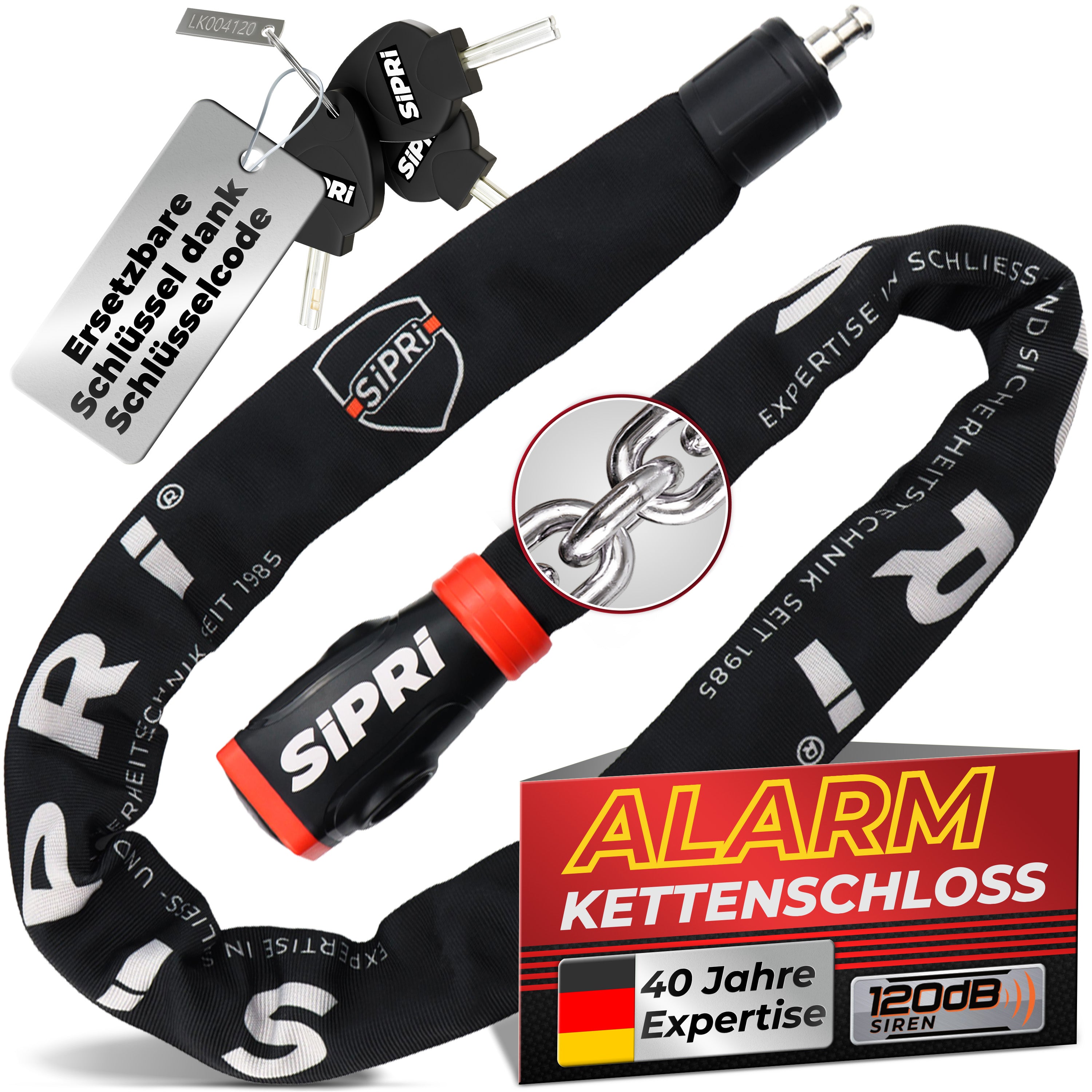 SiPRi® Alarm-Kettenschloss SCL08-120