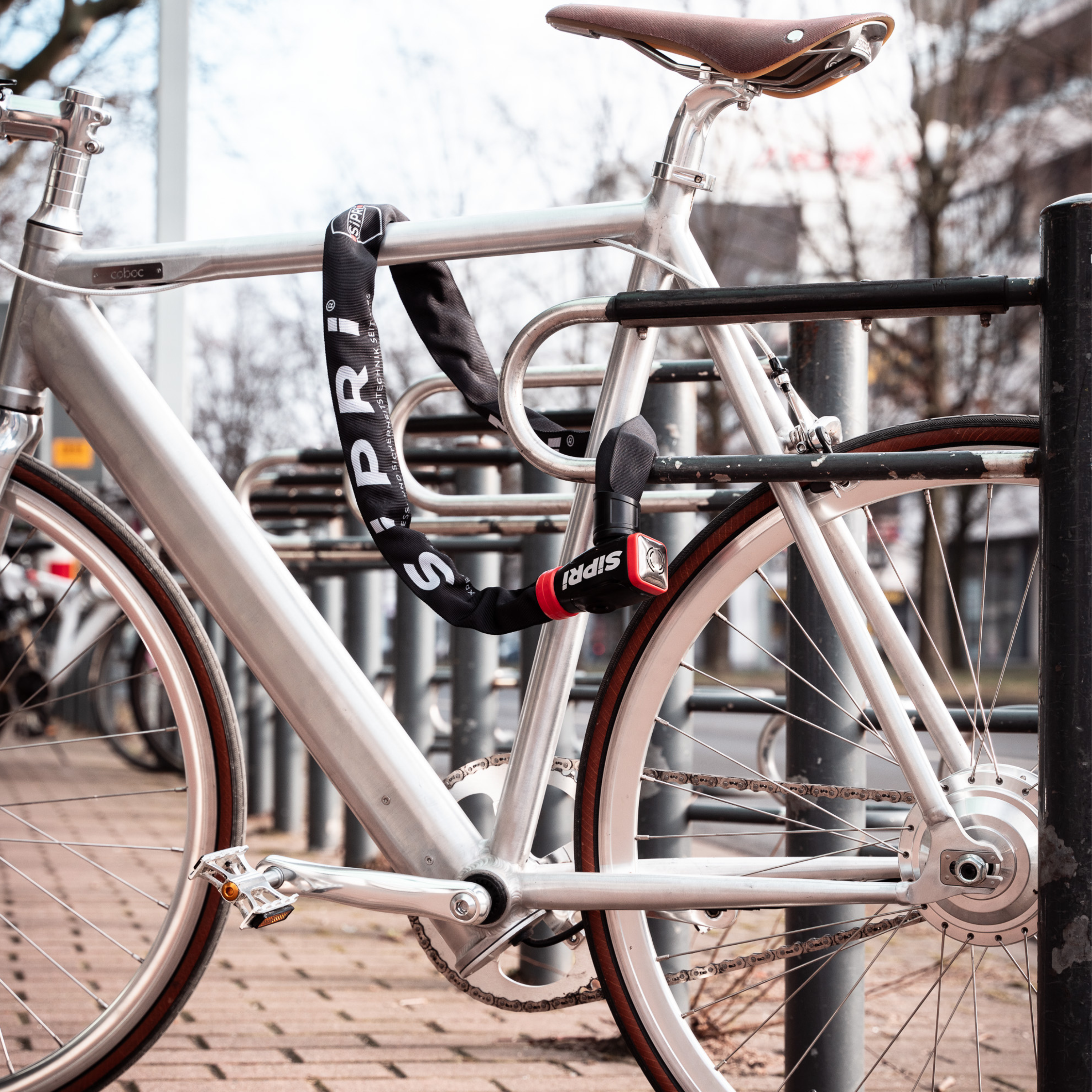 SiPRi® Alarm-Kettenschloss | Fahrradschloss mit 120dB Alarm für E-Bike