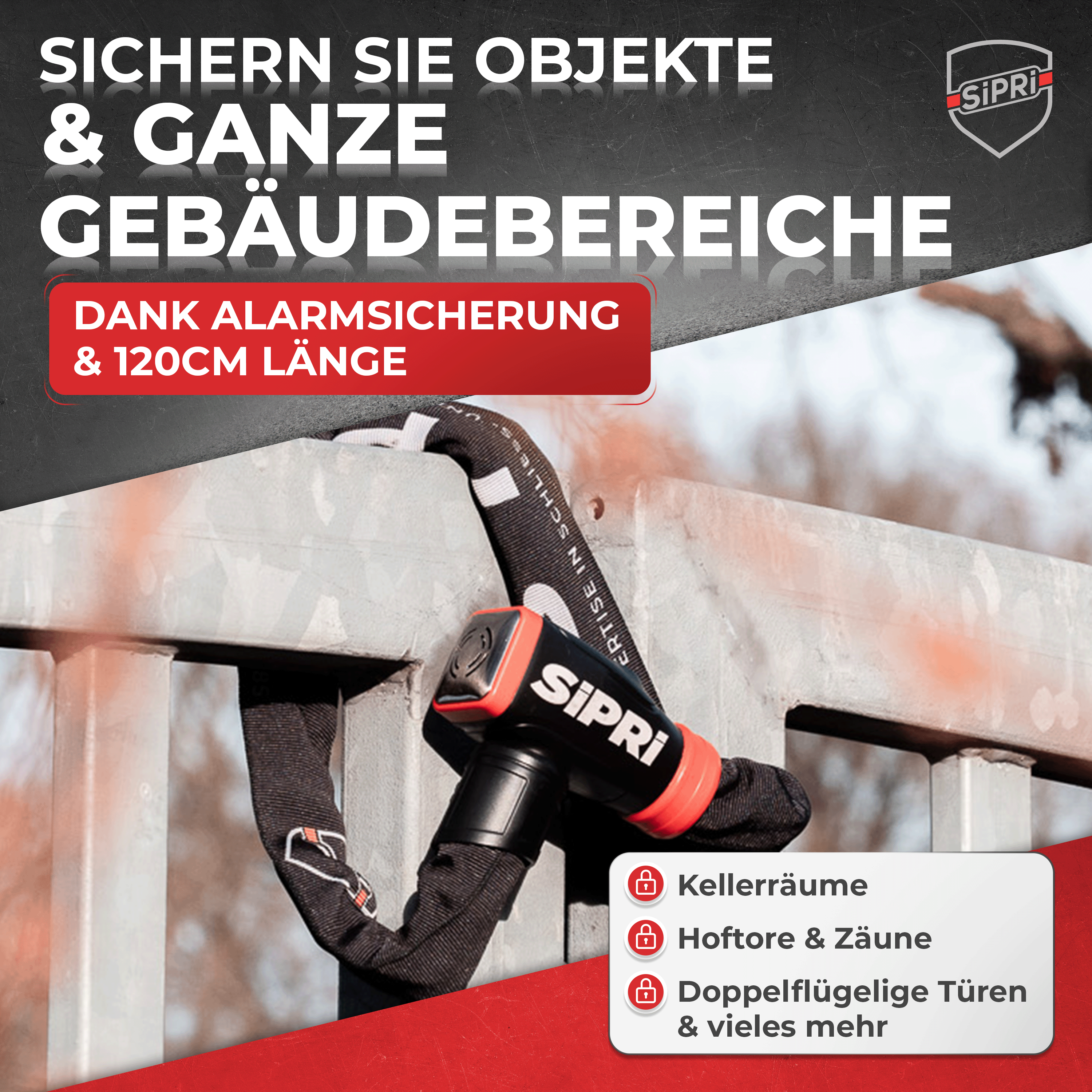 SiPRi® Alarm-Kettenschloss SCL08-120