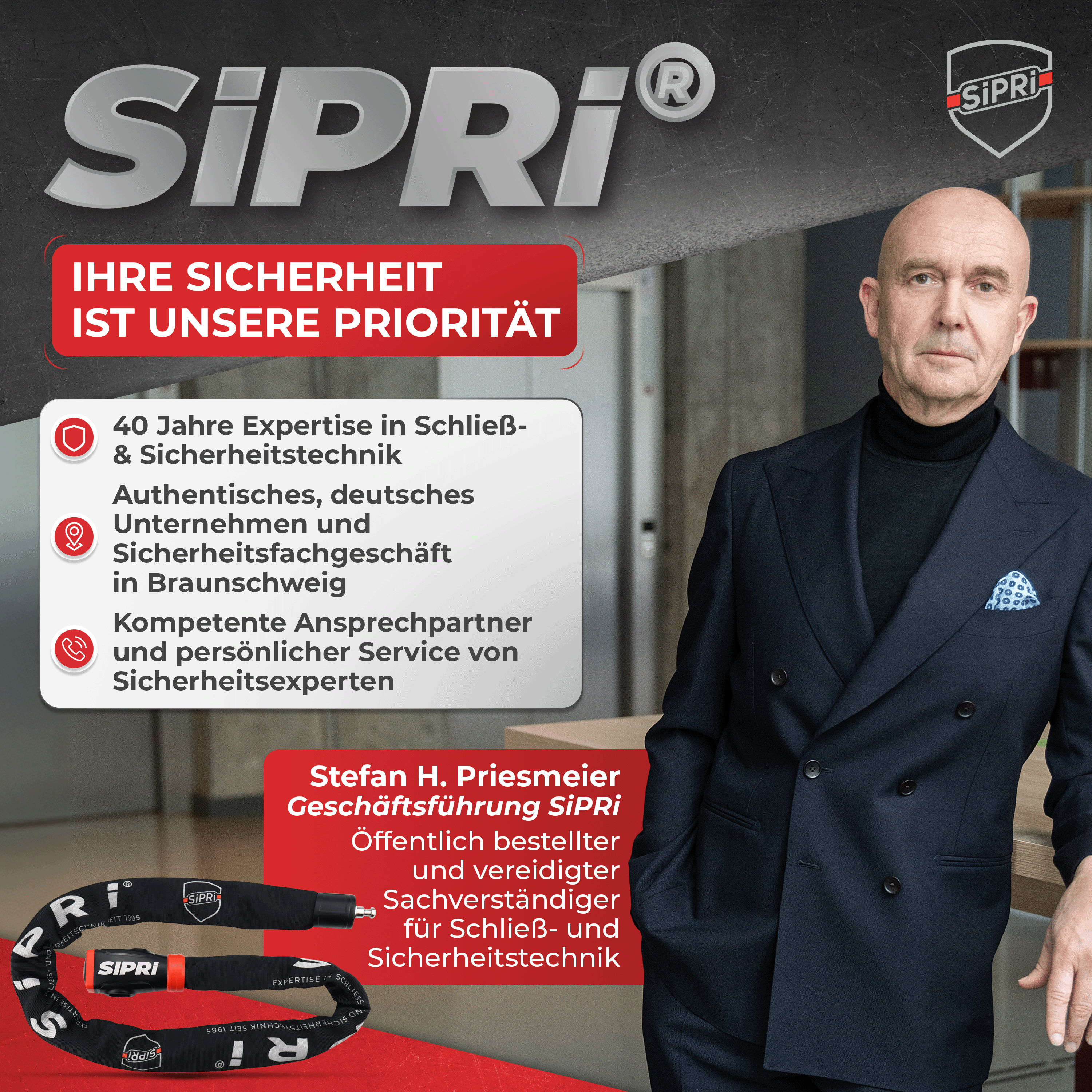 SiPRi® Alarm-Kettenschloss SCL08-120