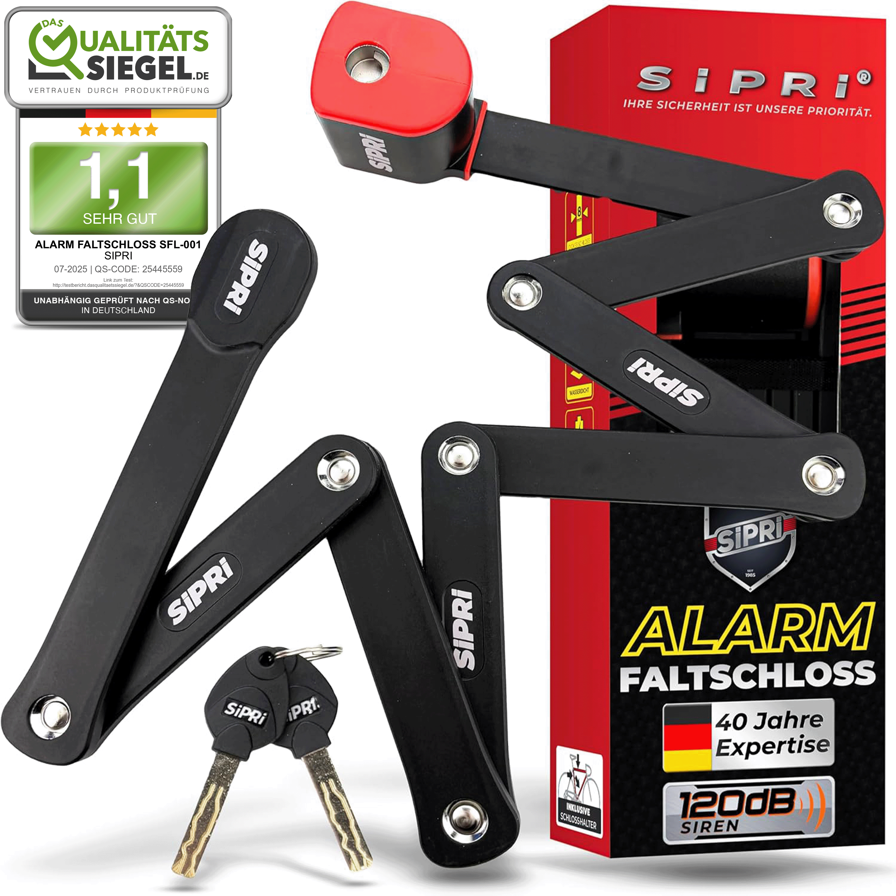 SiPRi® Alarm-Faltschloss SFL-001
